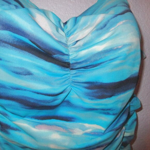 Great Lengths Making Waves Swimsuit 18 One Piece Long Torso Tummy Slimmer Vacay - Picture 3 of 13